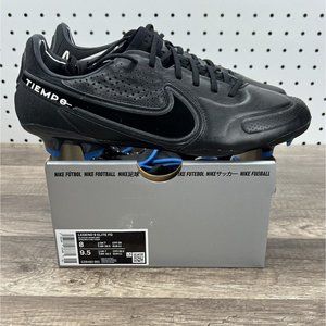 Nike Legend 9 Elite FG Black Blue Soccer Cleats Shoes CZ8482-001) Men's Size 8